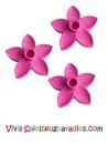 Lego Duplo Pflanze Blüte 3x3x1 (6510) dunkel rosa